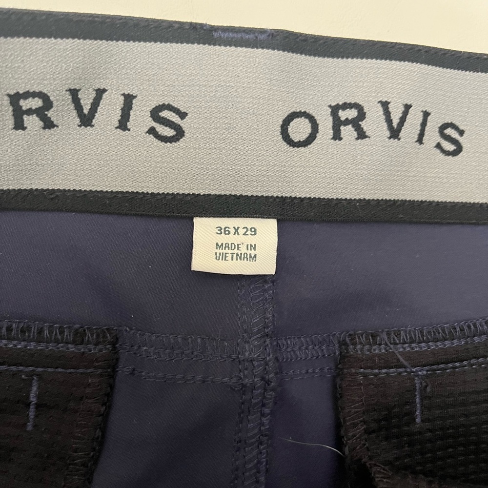 Orvis Mens Classic Collection Lightweight 5 Pocket Trek Pant Sz 36X29 navy blue - Picture 3 of 9